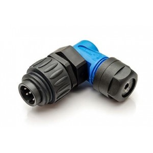 C016 10K006 000 10, Стандартный цилиндрический соединитель 6+PE MALE R/A BLUE CRIMP