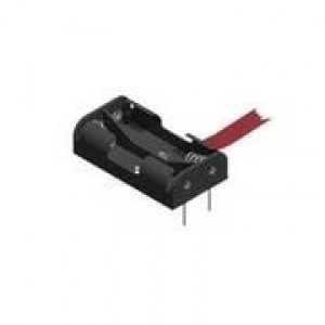 2462RB, Контакты, защелки, держатели и пружины для цилиндрических батарей AA PC mnt w/ribbon Plastic btty holder