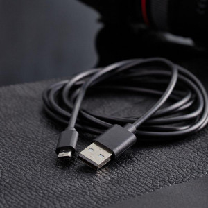 Шнур USB (шт.micro USB - шт. USB A), 1.8 метра, черный