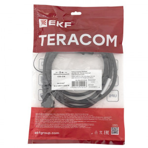 Кабель питания TERACOM для PDU IEC 60320 C13 - IEC 60320 C14 сечение 3x1,5мм2 250В 10A длина 2,0 метра TRC-PCA-C13-C14-2M