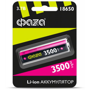 Аккумулятор 18650 3.7В Li-Ion 3500мА.ч без платы защиты 5028050