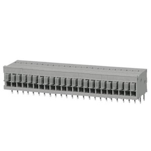 TBL009-254-23GY-2GY, Фиксированные клеммные колодки Terminal block, screwless, 2.54, Horizontal, 23, Gray w Gray Button