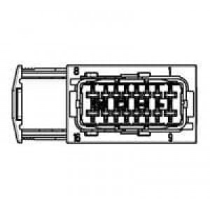 185760-4, Автомобильные разъемы 16W HYBRID RCPT HSG WHITE