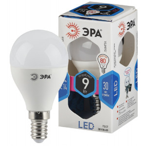 Лампочка светодиодная STD LED P45-9W-840-E14 E14 / Е14 9Вт шар нейтральный белый свет Б0029042