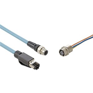 XS5W-T422-GMC-K, Кабели Ethernet / Сетевые кабели 5M Cable 2End Conn. M12 RightAngle/ RJ45