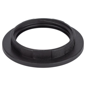 Кольцо для патрона E27, пластик, черное Б0043680