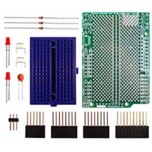 206-0002-02, Наборы компонентов Through Hole Prototyping Shield for Arduino with Components and Free Breadboard