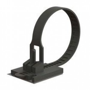 TOBS-18-01A-RT, Кабельные соединения Cable Tie,Adh Mnt,Blk,4.61 in Lg,18Lb, Cable Tie,Adh Mount,Black,1K/Bag