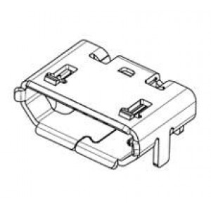 47654-0001, USB-коннекторы MICRO USB AB RECPT MID MOUNT ASSY