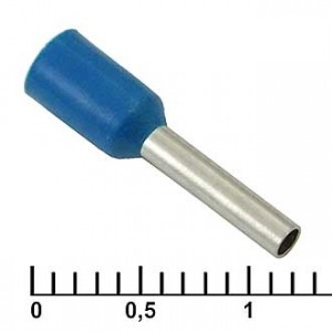 DN01008 BLUE (1.4X8MM), Наконечник на кабель DN01008, синий, 1.4x8 мм