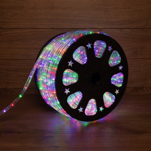 Дюралайт LED, свечение с динамикой (3W) - мульти (RYGB), 24 LED/м, бухта 100м 121-329-4