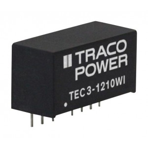 TEC 3-4812WI, Преобразователь DC-DC на печатную плату вход 48В выход 12В 0.25A 3Вт 7-Pin SIP модуль