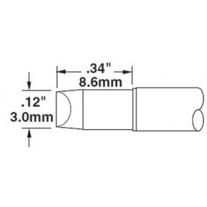 STTC-803, Паяльники Cartridge Chisel 3mm(0.12 in) 90Deg