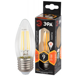 Лампа светодиодная филаментная F-LED B35-9w-827-E27 B35 9Вт свеча E27 тепл. бел. Б0046993