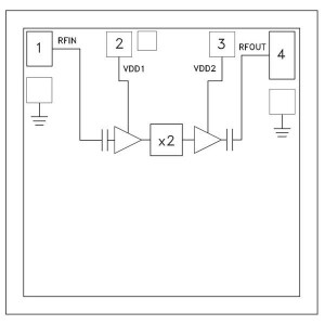 HMC814-SX, РЧ-усилитель ADA, 15-23 GHz