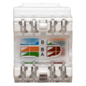 Модуль Keystone RJ45 кат.6 неэкранир. 110 IDC 180град. бел. TERACOM PRO TRP-KSTN-180D-6UTP-WH