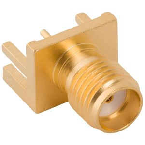 132255, РЧ соединители / Коаксиальные соединители SMA END LAUNCH PCB JACK .062 IN GOLD