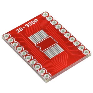 BOB-00499, Принадлежности SparkFun SSOP to DIP Adapter - 20-Pin