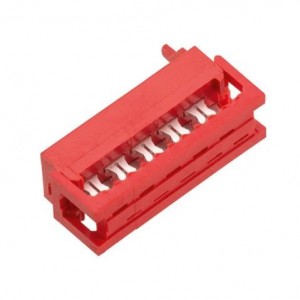 690157000872, Проводные клеммы и зажимы WR-MM 2.54mm IDC 8Pins Male Red