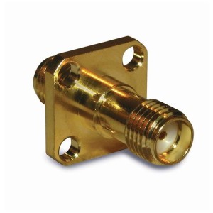 132340, РЧ адаптеры - внутрисерийные SMA JACK TO JACK 4 HOLE FLANGE ADAPTER