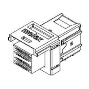 76867-1011, Высокоскоростные/модульные разъемы iPassPlus HD IntRec Asy 1x1 0.76Au Sn12G