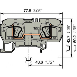 Клемма D10/10.N.2L пруж. 10мм.кв. синяя 1SNA290293R0500