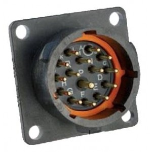 UTS014E15S, Стандартный цилиндрический соединитель 15P Sckt Receptacle Square Flange Sz 14E