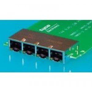 1888251-1, Модульные соединители / соединители Ethernet 1X4 RJ45 GRN/YEL LOW PROFILE