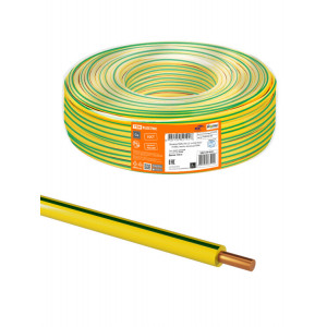 Провод ПуВнг(А)-LS 1х10,0 ГОСТ (100м), желто-зеленый SQ0124-0351