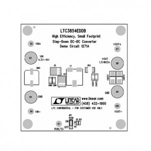 DC1271A, Средства разработки интегральных схем (ИС) управления питанием LTC3854EDDB Demo Board - Small Footprint