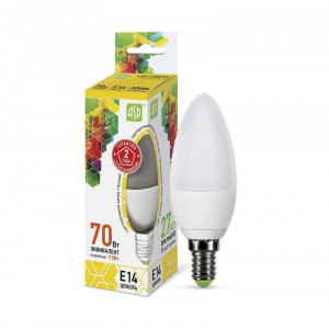 Лампа светодиодная LED-свеча-standard 7.5Вт свеча 3000К тепл. бел. E14 675лм 4690612003924