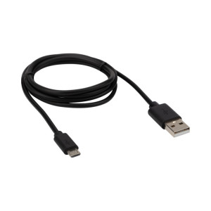 Шнур USB-micro USB, PVC,1метр, черный