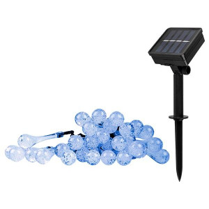 Светильник светодиодный SLR-G08-30B садовый; гирлянда капли син. солнечная батарея 5040946