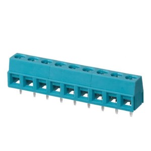 TB006-508-09BE, Фиксированные клеммные колодки Terminal block, screw type, 5.08 , horizontal, 9 poles, CUI Blue, slotted screw, PCB mount