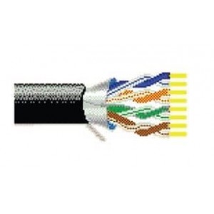 1300SB 0101000, Multi-Paired Cables 24AWG 4PR SHIELD 1000ft SPOOL BLACK