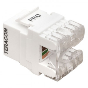 Модуль Keystone RJ45 кат.6 неэкранир. 110 IDC 180град. бел. TERACOM PRO TRP-KSTN-180D-6UTP-WH