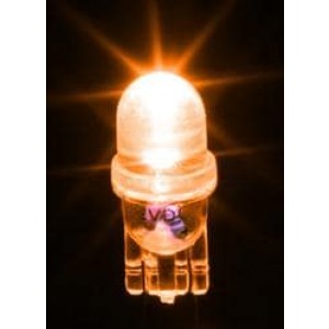 LE-0503-03Y, Светодиодные лампы - Светодиоды с цоколем Yel 595nm 12V Wedge Base LED Lamp