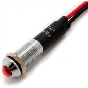FL1M-8SW-1-R2V, Светодиодные панельные индикаторы LED RED 8MM NUT 2VAC/DC