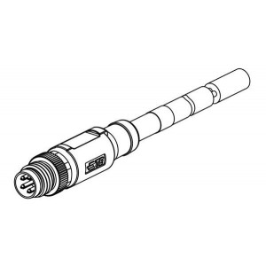 T4061110004-001, Кабели для датчиков / Кабели для приводов M8-MS-4CON PVC-0.5M SH