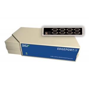 EP-USB-8S, Модули интерфейсов Digi Edgeport/8s; 8 port RS-232/422/485 software selectable DB-9 to USB Converter; (includes 1 meter A to B USB cable); Replaces 301-1002-98