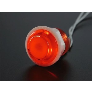 3430, Принадлежности Adafruit  Mini LED Arcade Button - 24mm Translucent Red