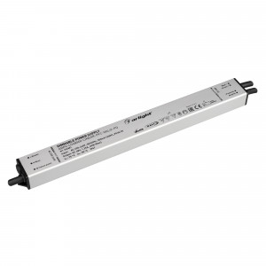 Блок питания ARPV-LG48060-LINEAR-PFC-DALI2-PD (48V, 1.25A, 60W) 034881, Диммируемый блок питания 48V с гальванической развязкой, ток 1.25А, 60Вт, с управлением DALI, c функцией PUSH-DIM, с корректором мощности, PF>0,95. Тонкий металлический корпус IP67. Вход: 220-240VAC. Выход: 48VDC, ШИМ 1кГц. Размер 290х30х21 mm.. Соответст