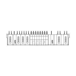 2309390-1, Электропитание платы 3U, J0, Vert Recpt 6 HPC, 2 LPC, 32 SC