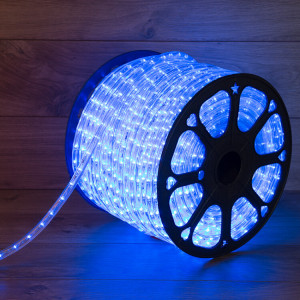 Дюралайт LED, постоянное свечение (2W) - синий Эконом 24 LED/м , бухта 100м 121-123-4