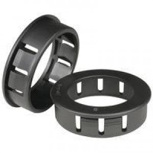 22MP08110, Прокладки и втулки Snap Bushing, .812 Hole, .625 ID, .406 Thick, Black,HS Nylon,1000 Per Bag,.125 Panel,.890 OD