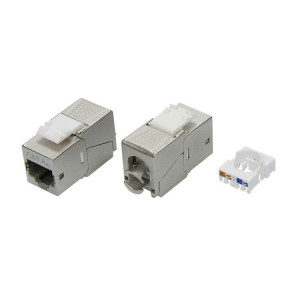 Модуль Keystone RJ45 CAT6A экранированный(STP), 90 градусов,серебристый (форм-фактор S19) RNK6AF90TL