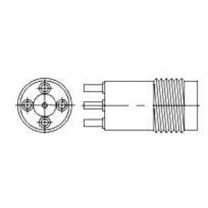 5-1814805-1, РЧ соединители / Коаксиальные соединители Str PCB Skt 50 Ohm Nickel 22.3