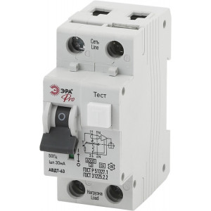 Автоматический выключатель дифференциального тока PRO NO-901-92 АВДТ 63 C40 30мА 1P+N тип A Б0031842