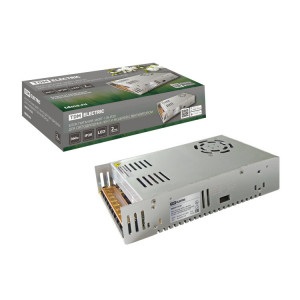 Блокпитания360Вт-12В-IP20 для светодиодных лент и модулей, металл, с вентилятором SQ0331-0135