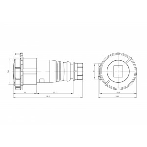 Розетка кабельная IP67 32A 3P+E+N 400V DIS3183247